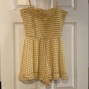 Altar'd State Gingham Print Romper